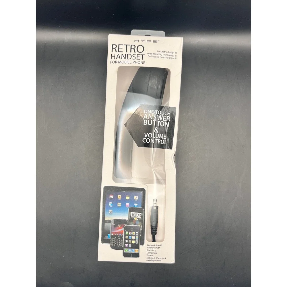 HYPE Retro Handset For Mobile Phone Vintage Style 3.5mm Jack Noise Reduction NIB